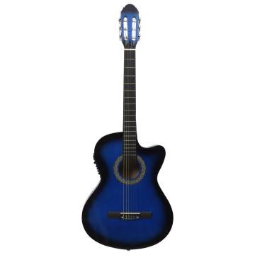 12 Piece Western Guitar Set with Equalizer - Blue | Hipomarket