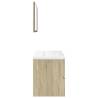 3 Piece Bathroom Furniture Set - Sonoma Oak | Hipo Market