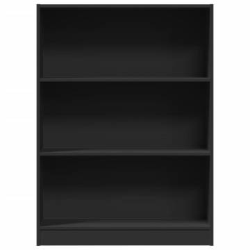 Stylish Black Bookcase - 80x24x109 cm | HiPo Market