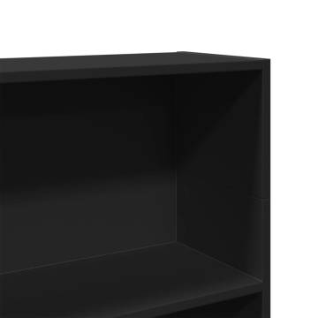 Stylish Black Bookcase - 80x24x109 cm | HiPo Market