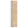 Stylish Concrete Grey Bookcase - 40x30x189 cm Engineered Wood