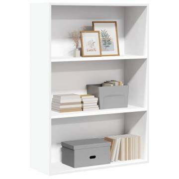 Bookcase White 80x30x114 cm Engineered Wood - Stylish Storage