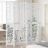 Elegant 6-Panel Room Divider in White Solid Paulownia Wood