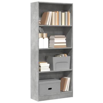 Bookcase Concrete Grey - Stylish Storage Solution | HipoMarket