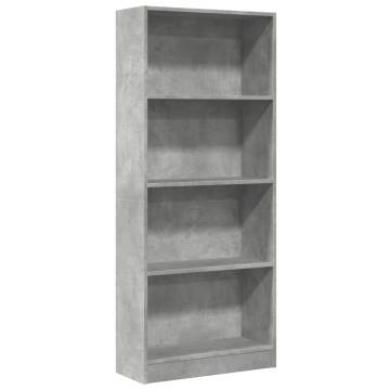 Bookcase Concrete Grey - Stylish Storage Solution | HipoMarket