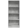 Bookcase Concrete Grey - Stylish Storage Solution | HipoMarket