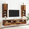 Stylish LED TV Cabinets - 2 pcs Old Wood | Hipomarket UK