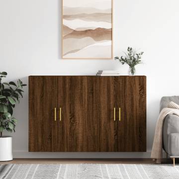 Wall Mounted Cabinets 2 pcs Brown Oak | Hipomarket UK