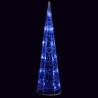 Acrylic Decorative Pyramid LED Light Cone Blue - 60 cm