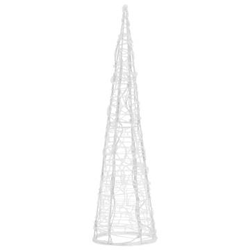 Acrylic Decorative Pyramid LED Light Cone Blue - 60 cm