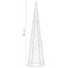 Acrylic Decorative Pyramid LED Light Cone Blue - 60 cm