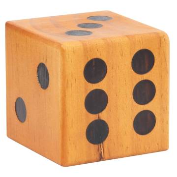 Giant Yard Dice Set - 6 Pcs Solid Pinewood for Outdoor Fun