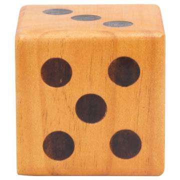 Giant Yard Dice Set - 6 Pcs Solid Pinewood for Outdoor Fun