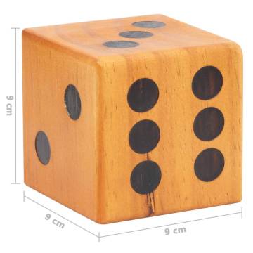 Giant Yard Dice Set - 6 Pcs Solid Pinewood for Outdoor Fun