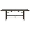 Garden Table with Glass Top - Brown 190x80cm - Hipomarket