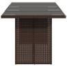 Garden Table with Glass Top - Brown 190x80cm - Hipomarket