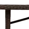 Garden Table with Glass Top - Brown 190x80cm - Hipomarket