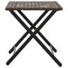 5 Piece Foldable Garden Dining Set - Brown Poly Rattan