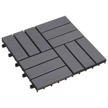 Decking Tiles 30 pcs Grey Wash - Solid Acacia Wood 30x30 cm