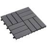 Decking Tiles 30 pcs Grey Wash - Solid Acacia Wood 30x30 cm