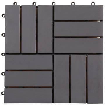 Decking Tiles 30 pcs Grey Wash - Solid Acacia Wood 30x30 cm