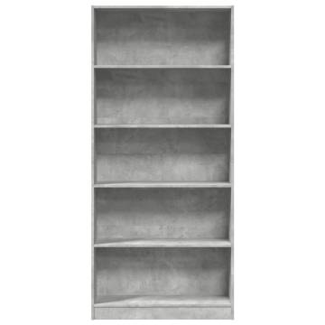 Bookcase Concrete Grey 80x24x176 cm - Stylish Storage Solution