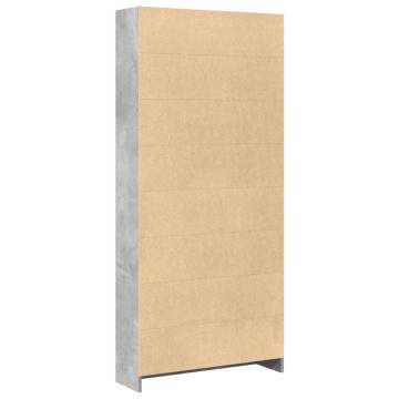 Bookcase Concrete Grey 80x24x176 cm - Stylish Storage Solution