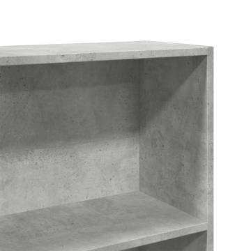 Bookcase Concrete Grey 80x24x176 cm - Stylish Storage Solution