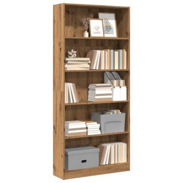 Bookcase Artisan Oak 80x24x176 cm - Stylish Storage Solution