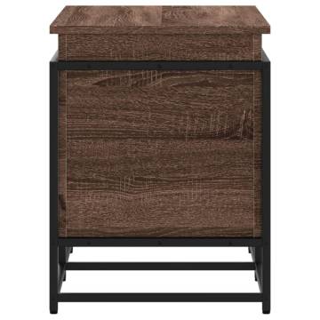 Brown Oak Storage Box with Lid - 80x40x51.5 cm | HipoMarket