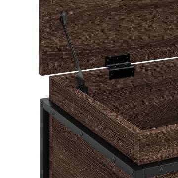 Brown Oak Storage Box with Lid - 80x40x51.5 cm | HipoMarket