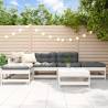 6 Piece Garden Lounge Set White Solid Wood Pine Colour white pine Number of 6 