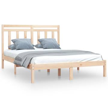 King Size Bed Frame Solid Wood 150x200 cm - Hipomarket