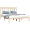 King Size Bed Frame Solid Wood 150x200 cm - Hipomarket