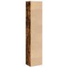 Stylish Smoked Oak Bookcase - Durable Engineered Wood 40x30x189 cm