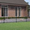  Garden Fence with Spear Top Black 190 cm Powder-coated Steel Quantity in Package 1 Length 190 cm 