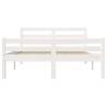 White Solid Wood Bed Frame 160x200 cm | Modern Bedroom Furniture