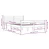 White Solid Wood Bed Frame 160x200 cm | Modern Bedroom Furniture