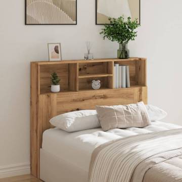 Headboard Cabinet Artisan Oak - Stylish Storage Solution | HipoMarket