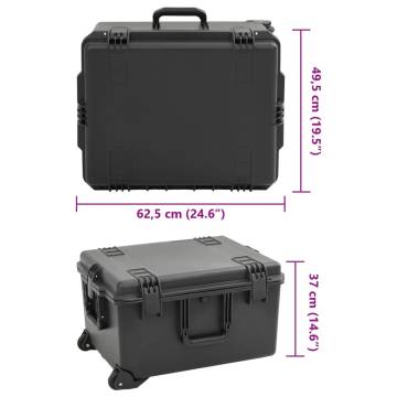 Portable Flight Case Black 62.5x49.5x37 cm - Hipomarket