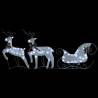 Reindeer & Sleigh Christmas Decoration - 100 LEDs Outdoor White