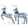 Reindeer & Sleigh Christmas Decoration - 100 LEDs Outdoor White