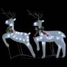 Reindeer & Sleigh Christmas Decoration - 100 LEDs Outdoor White