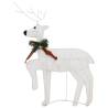 Reindeer & Sleigh Christmas Decoration - 100 LEDs Outdoor White