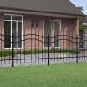  Garden Fence with Spear Top Black 140 cm Powder-coated Steel Quantity in Package 1 Length 140 cm 