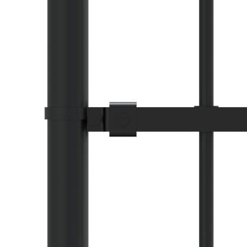 Garden Fence with Spear Top Black - 140cm Steel | HipoMarket