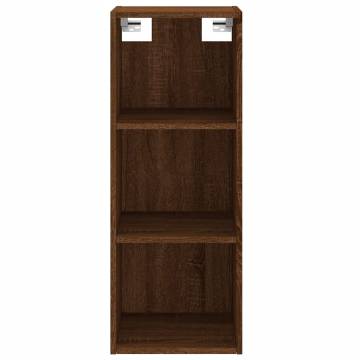 Stylish Highboard Brown Oak - 34.5x34x180 cm