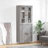 Highboard Grey Sonoma 69.5x34x180 cm Engineered Wood Colour grey sonoma Quantity in Package 1 Model 2 doors 