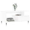 Elegant White Coffee Table | 90x49x45 cm Engineered Wood