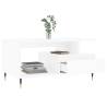 Elegant White Coffee Table | 90x49x45 cm Engineered Wood